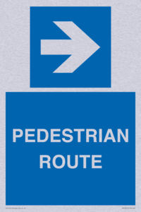 PEDESTRIAN ROUTE - right arrow